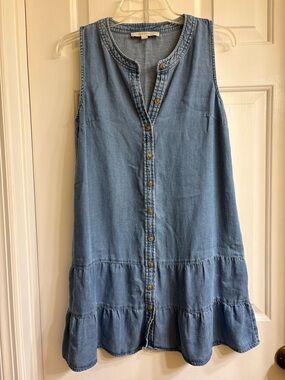 LOFT Light Blue Chambray Dress